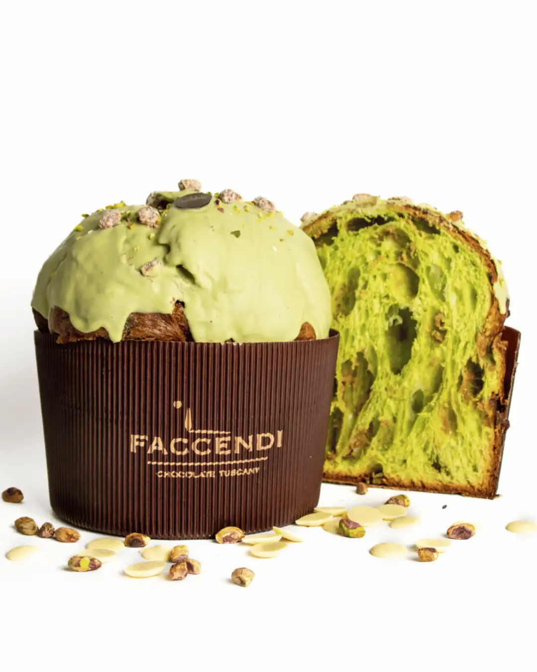Panettone Artigianale Glassato al Pistacchio Faccendi